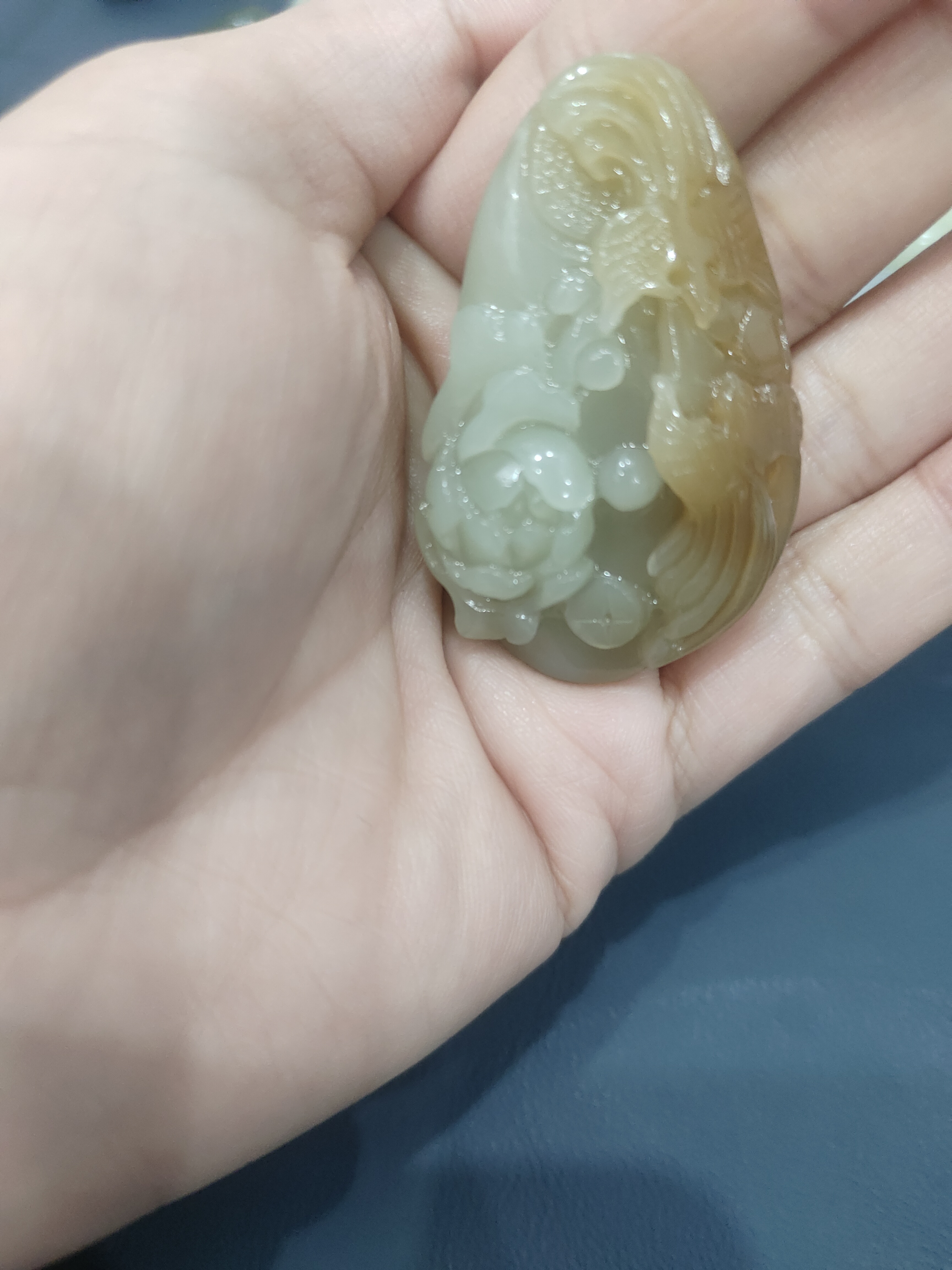 糖料精雕凤穿牡丹男女款立体大气