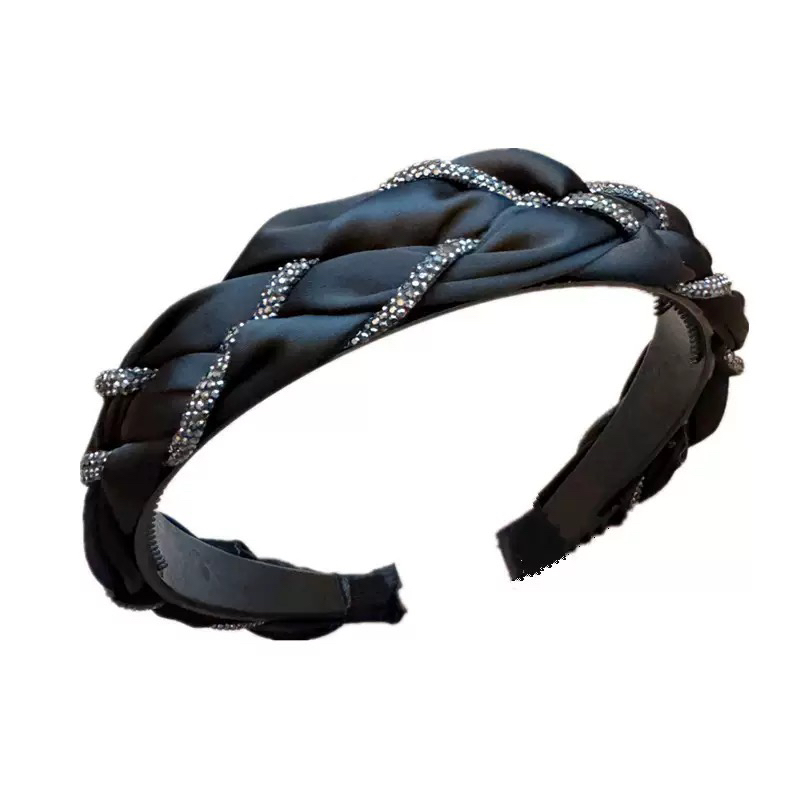 原创设计静奢风高颅顶发箍气质发箍欧美风时尚头箍百搭黑色小香风