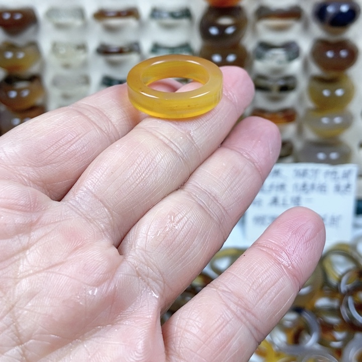 未镶嵌戒指玛瑙/玉髓帝*不退不换