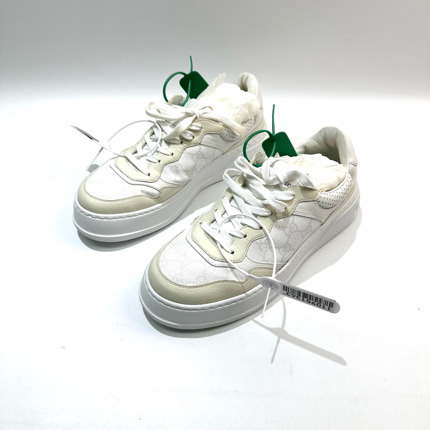 99新 GUCCI/古驰 99新 古驰 42码 白灰色 饼干鞋bl0709