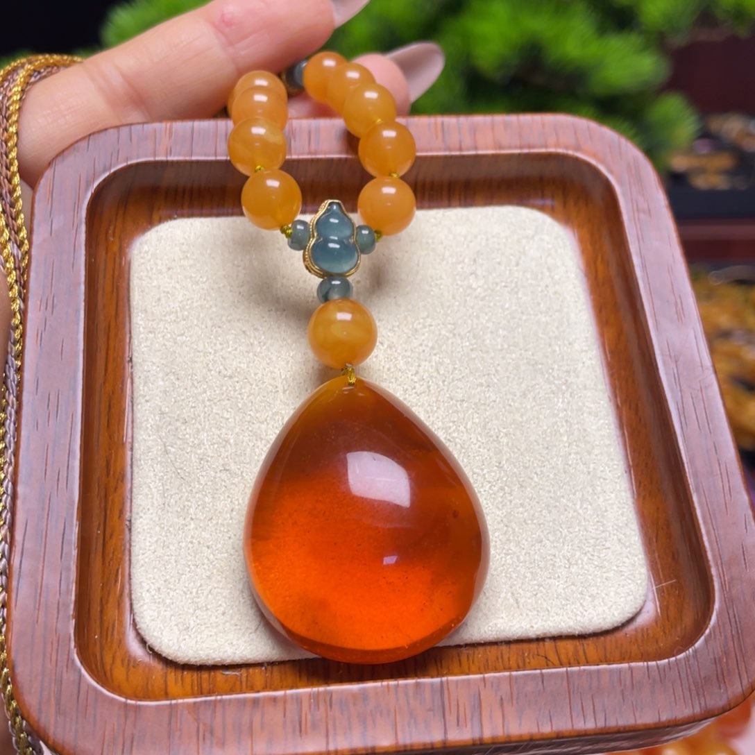 蜜蜡颈饰未镶嵌项链