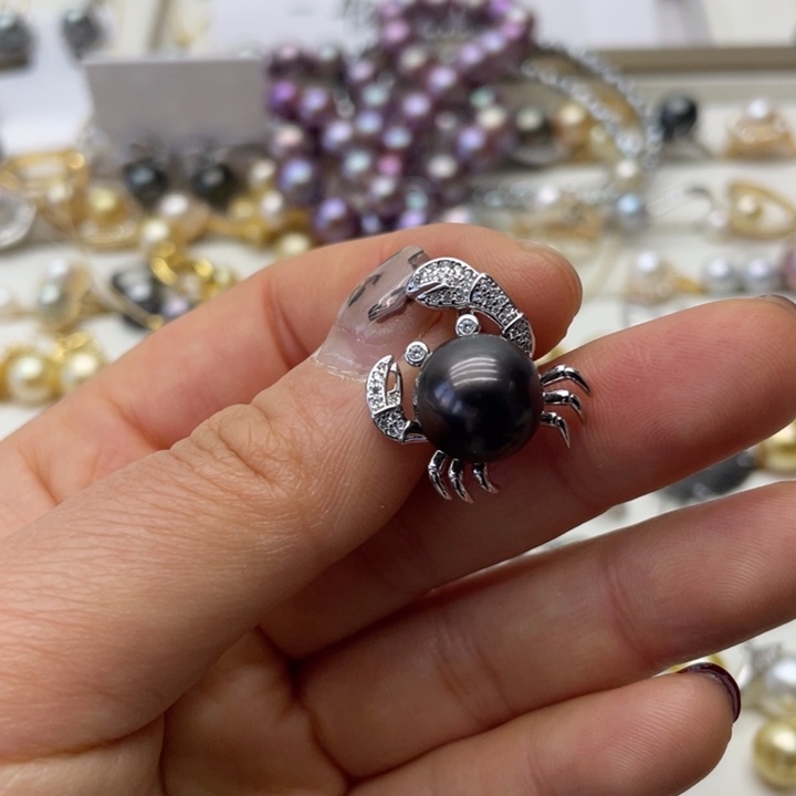 海水珍珠吊坠(不含链)银S925镶嵌