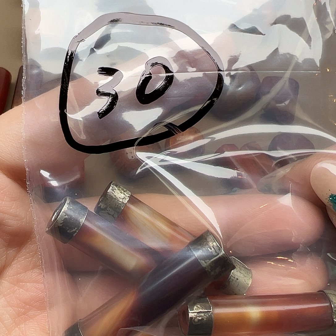 马***玛瑙/玉髓合金珠宝半成品