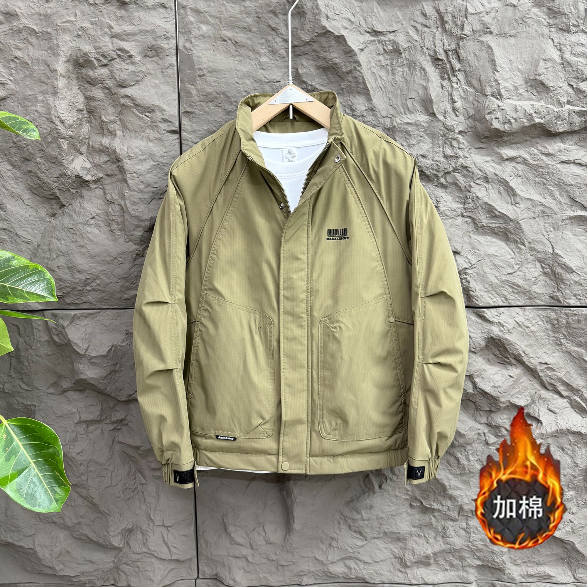 2025秋冬新款时尚休闲加厚夹克二棉外套#9015