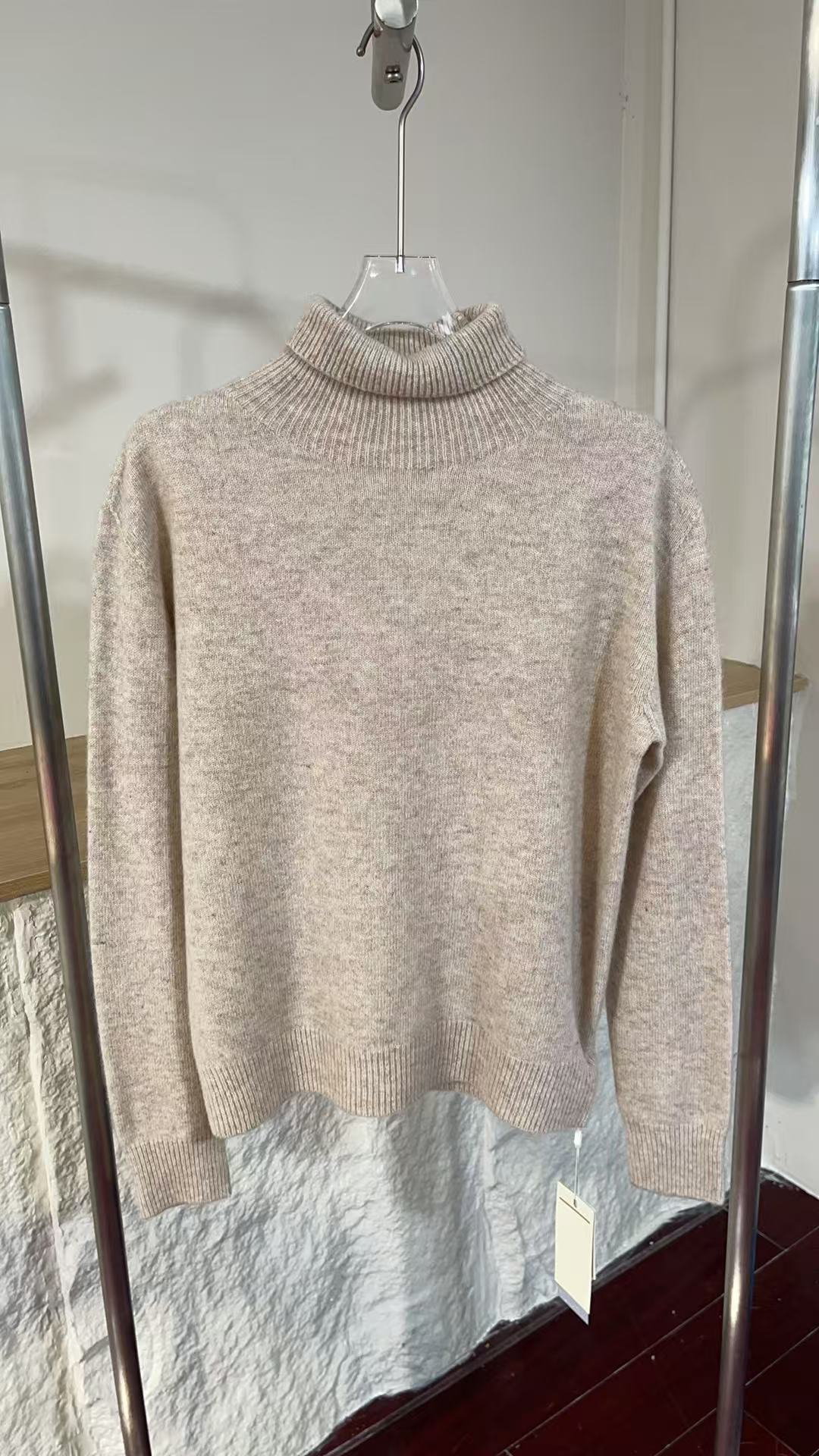JF88022立领开衫款针织毛针织衫高领毛上衣纯色百搭风女士长袖