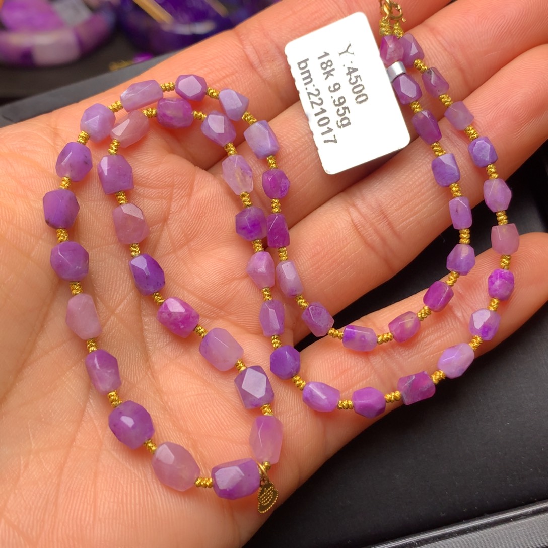 苏纪石（舒俱来）18K金镶嵌项链