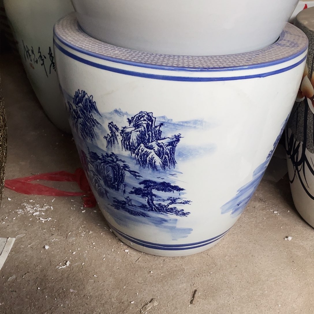 缸山水青花35✖️35