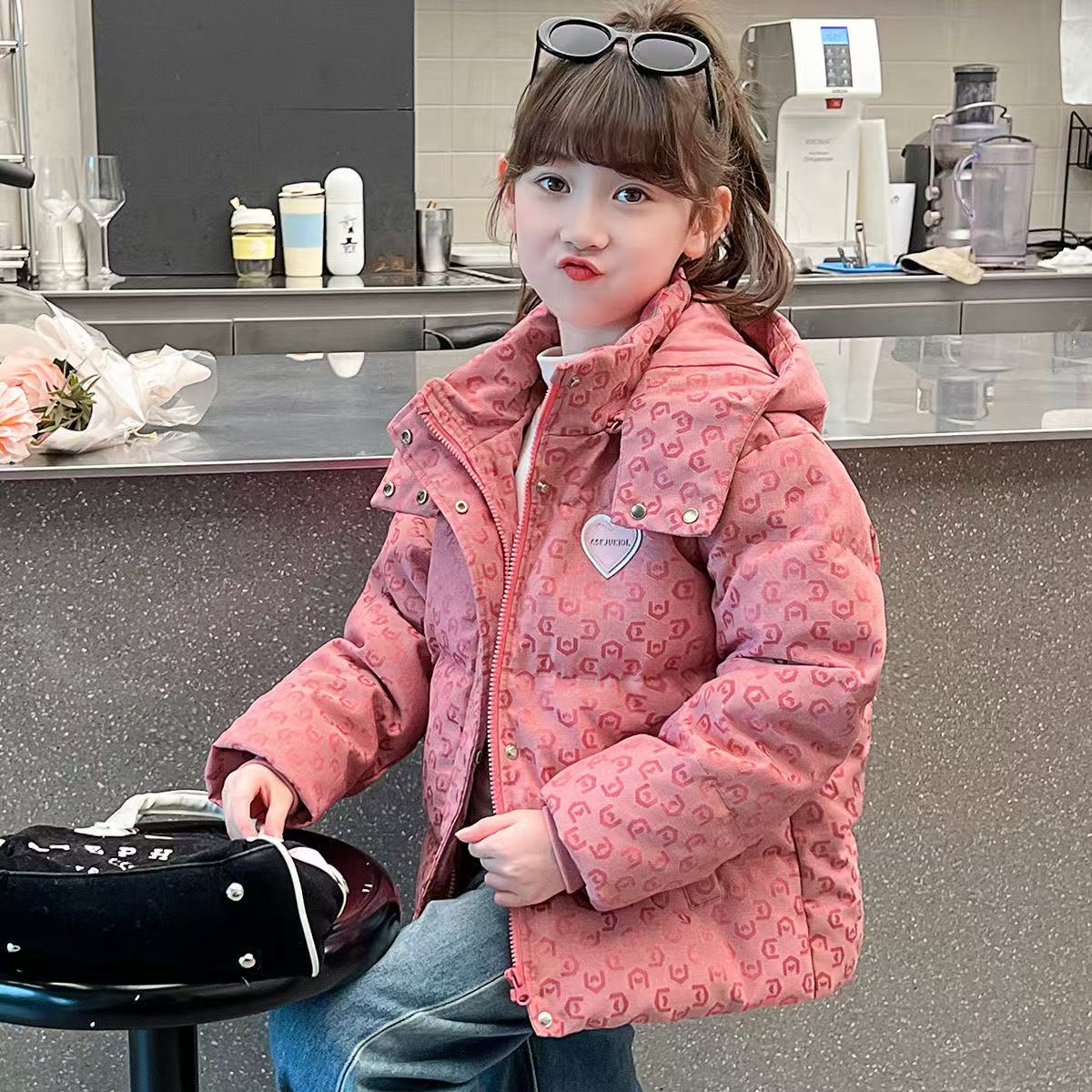 儿童女童洋气2025新款棉服外套加厚保暖冬季秋冬装加绒中大童棉袄