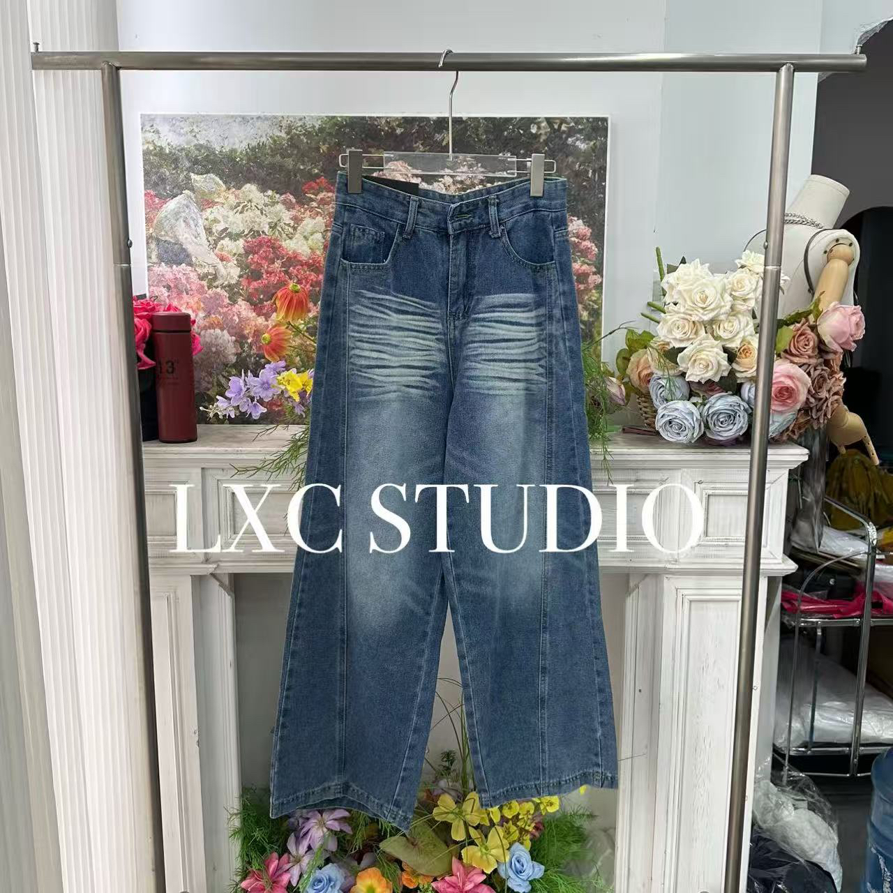 YA【9036】猫须弯刀裤·颜色及版型都好绝的阔腿牛仔裤