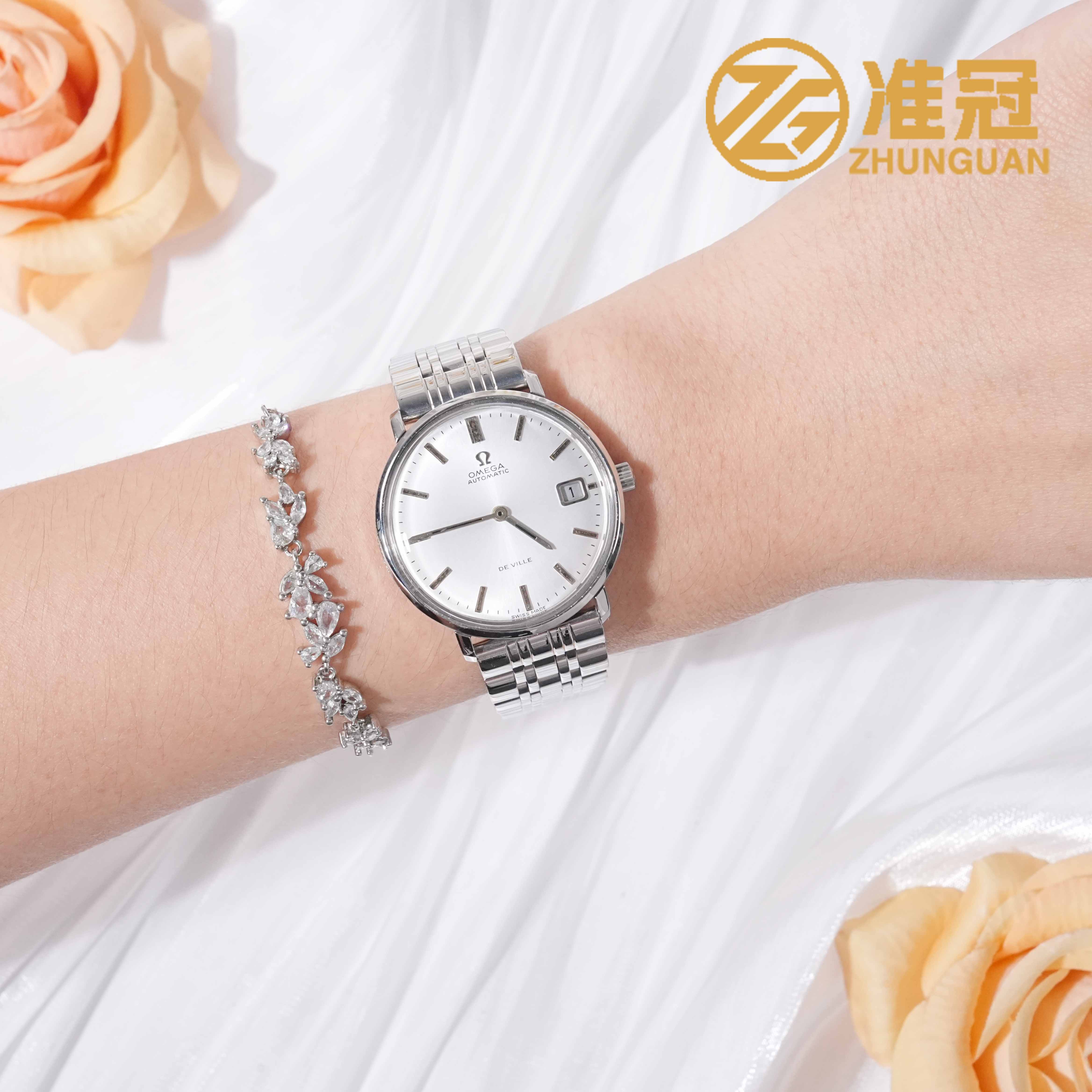 95新 Omega/欧米茄 34mm碟飞自动机械FN5959后钻瑞士名表