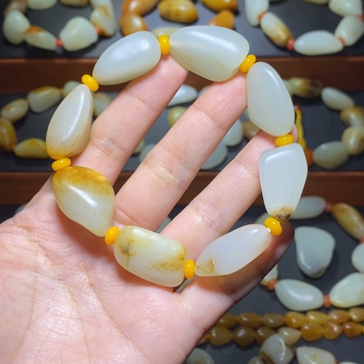 未镶嵌和田玉手链西*杭