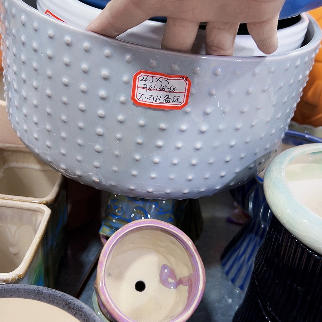 外贸尾单陶瓷花盆凑单18米包邮