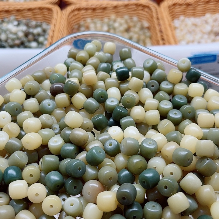 白玉菩提手串10-9青提直切100颗卡灯牌宠100颗