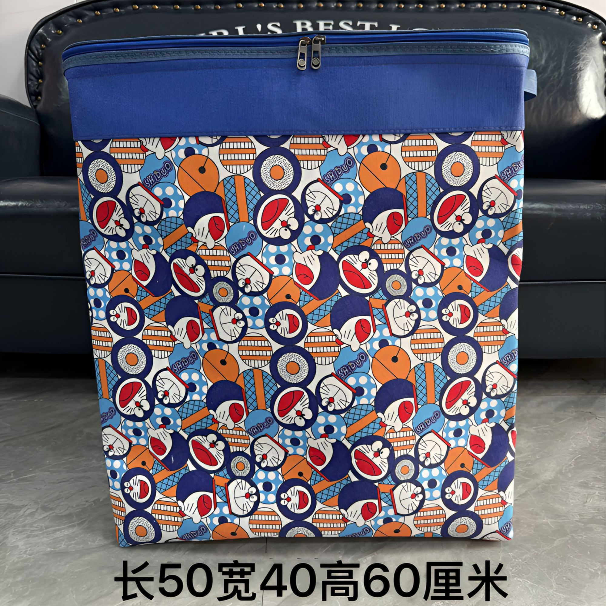 120升【全新升级钢圈版本】三层加厚帆布收纳袋衣服被子玩具整理袋