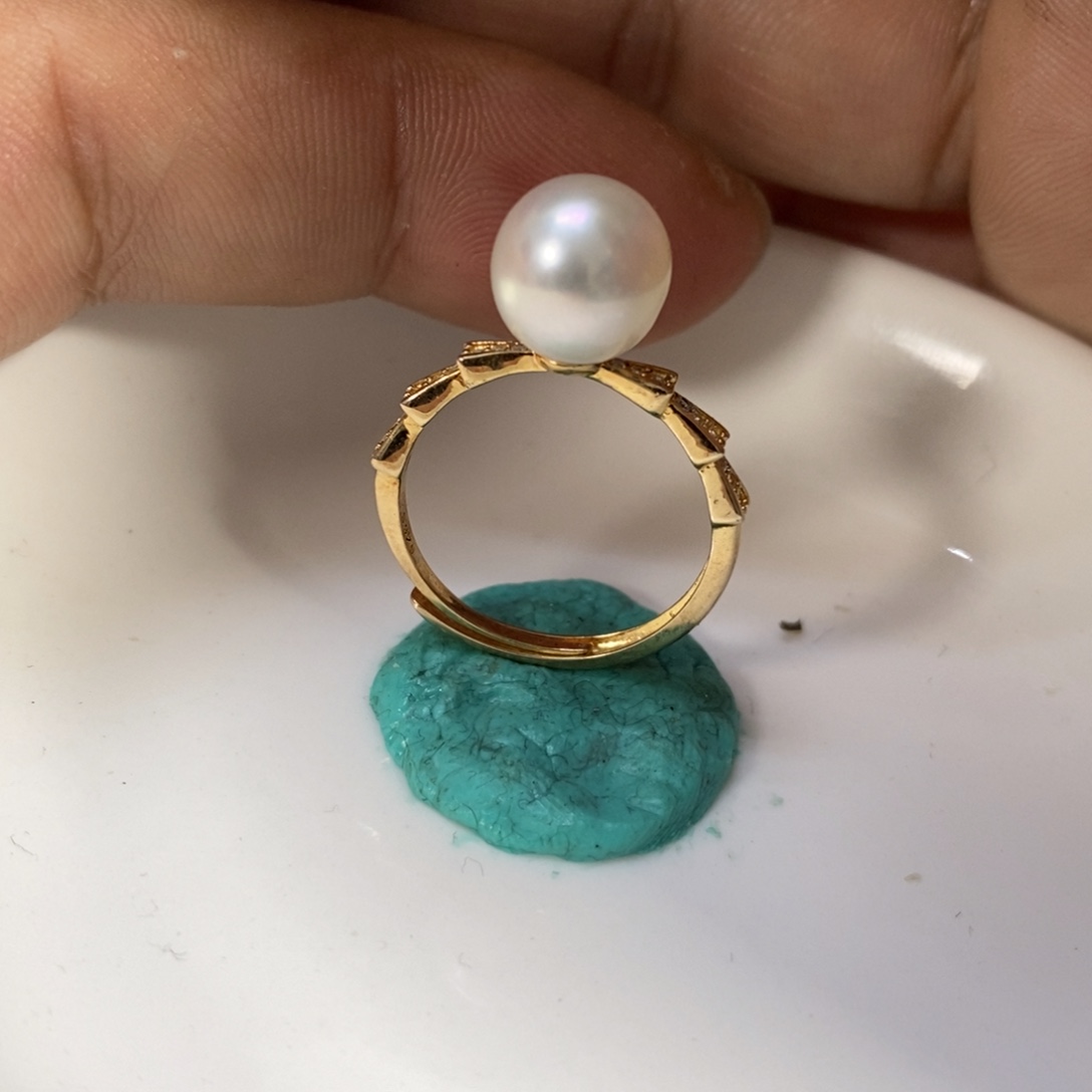 邓***儿合金淡水珍珠戒指