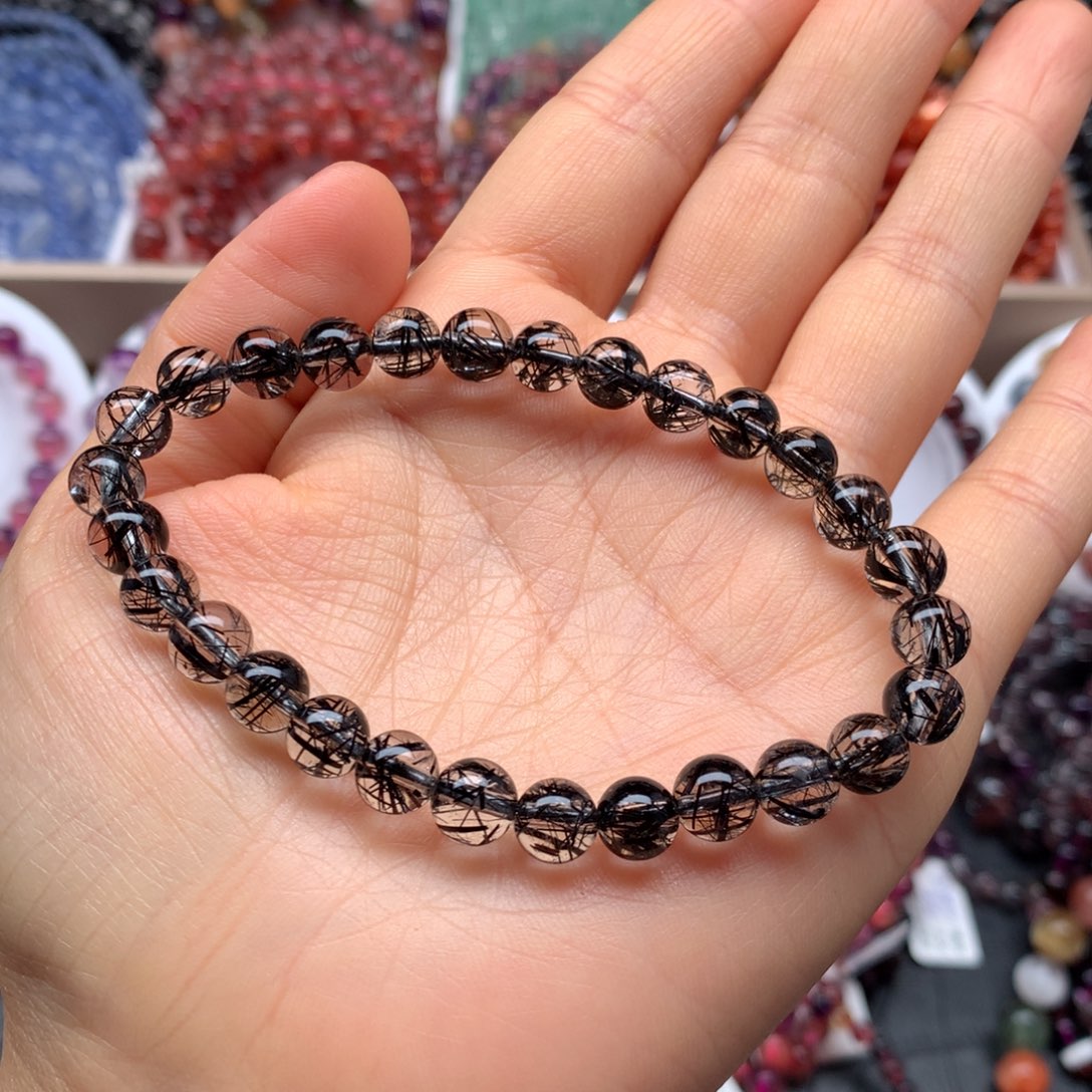 水晶手链未镶嵌黑发晶7