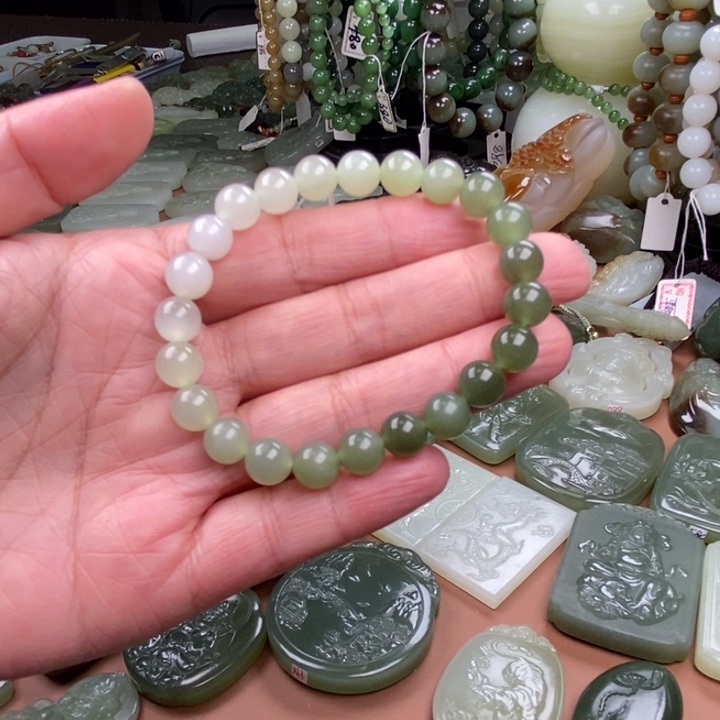 和田玉未镶嵌手链