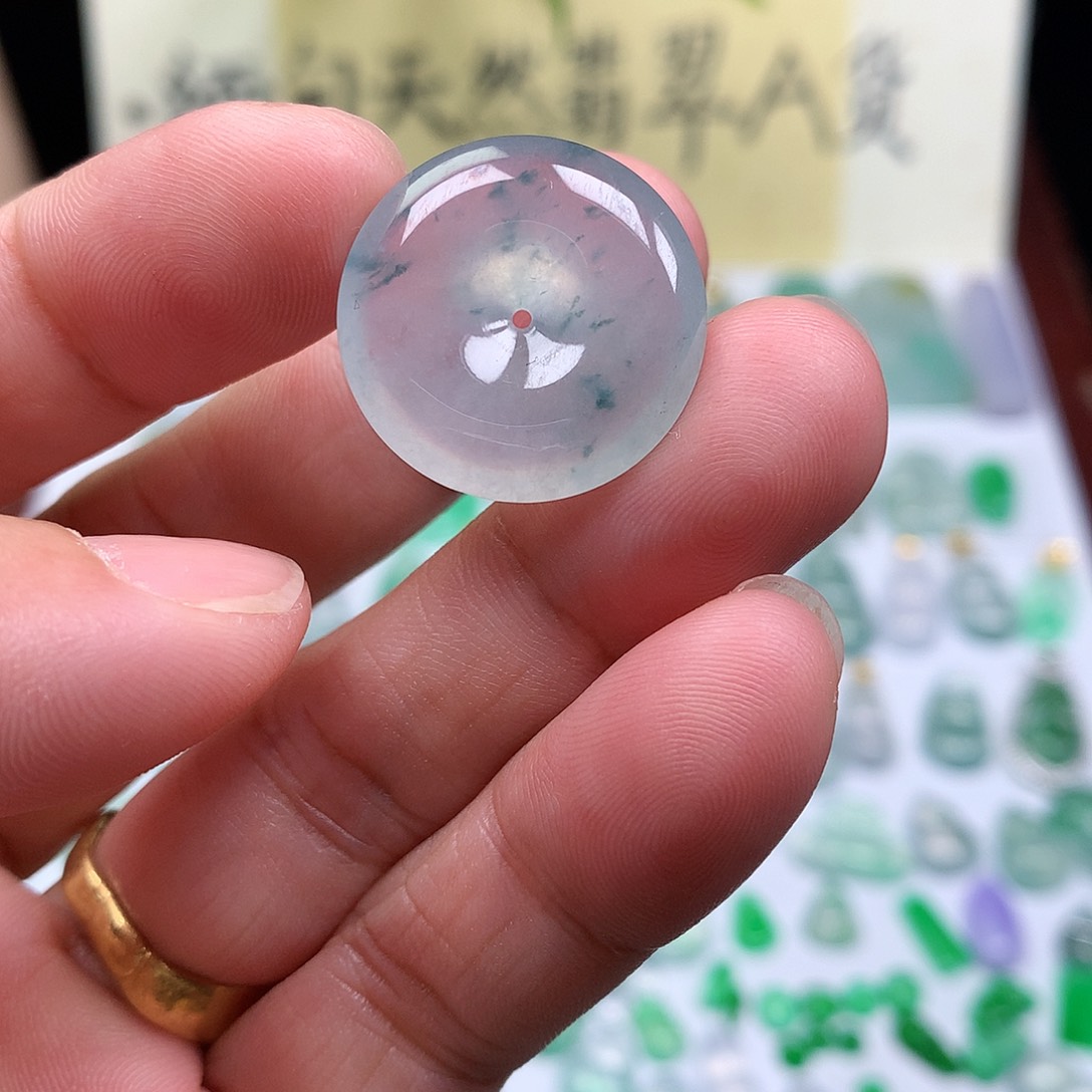 翡翠裸石缅甸天然A货翡翠冰种平安扣