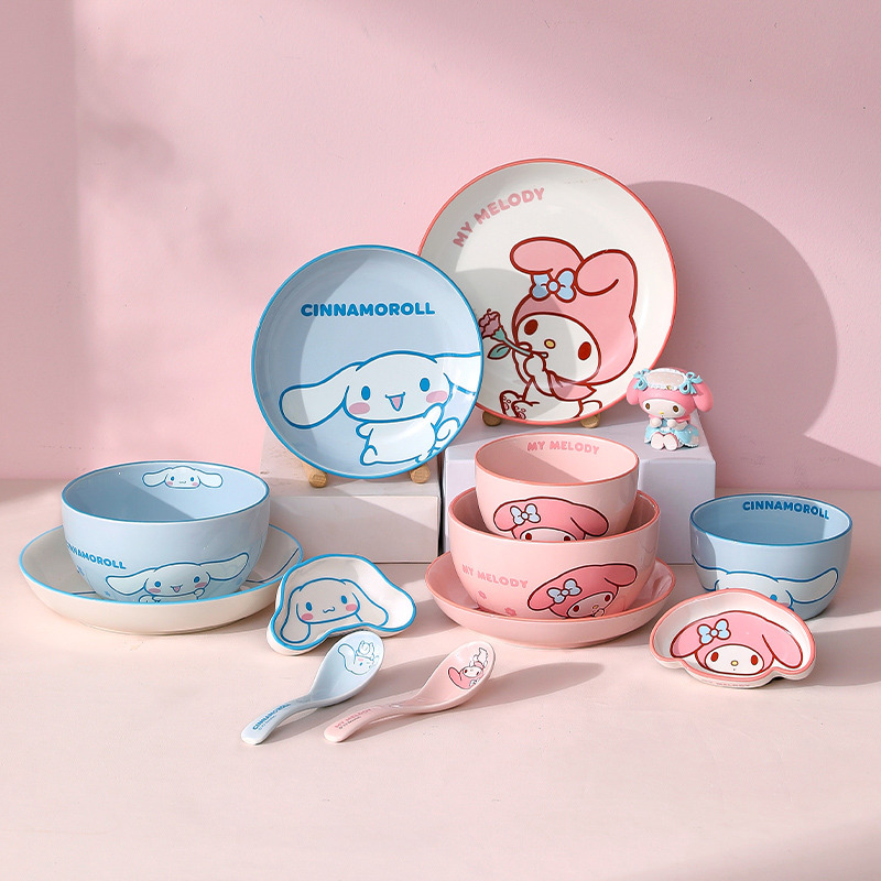 三丽鸥【碗盘餐具】情侣吃饭碗面碗汤碗2025新款全套家用礼物送人