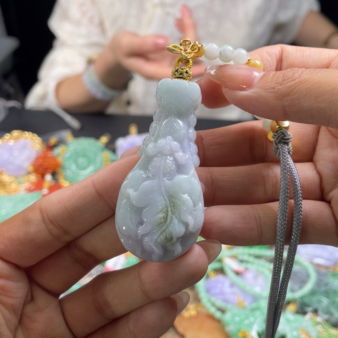 翡翠未镶嵌颈饰代编织