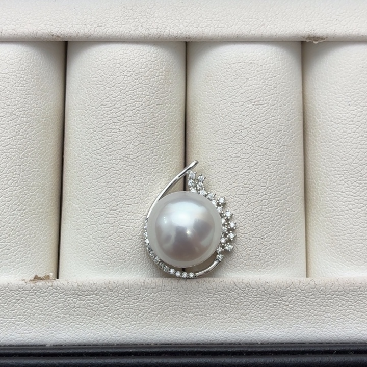 海水珍珠银S925镶嵌颈饰