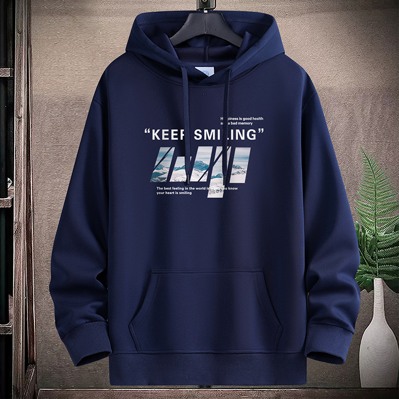 春秋新品 加绒加厚卫衣男高品质时尚情侣冬季帽衫高品质连帽卫衣