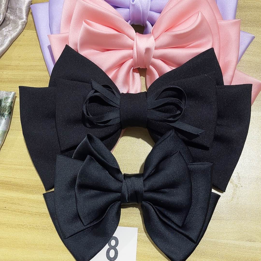 皮质铁合金蝴蝶结发夹