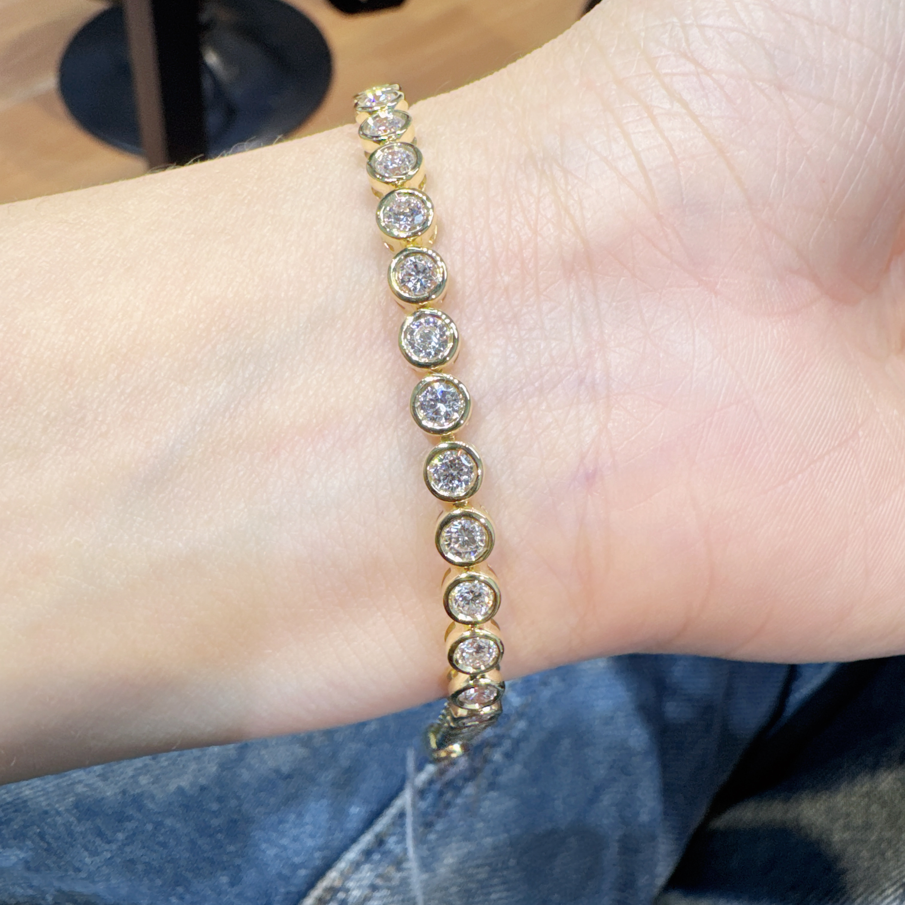 实验室培育钻石【念慈高定】18k11 分泡泡手链老钱款 11g 日常百搭