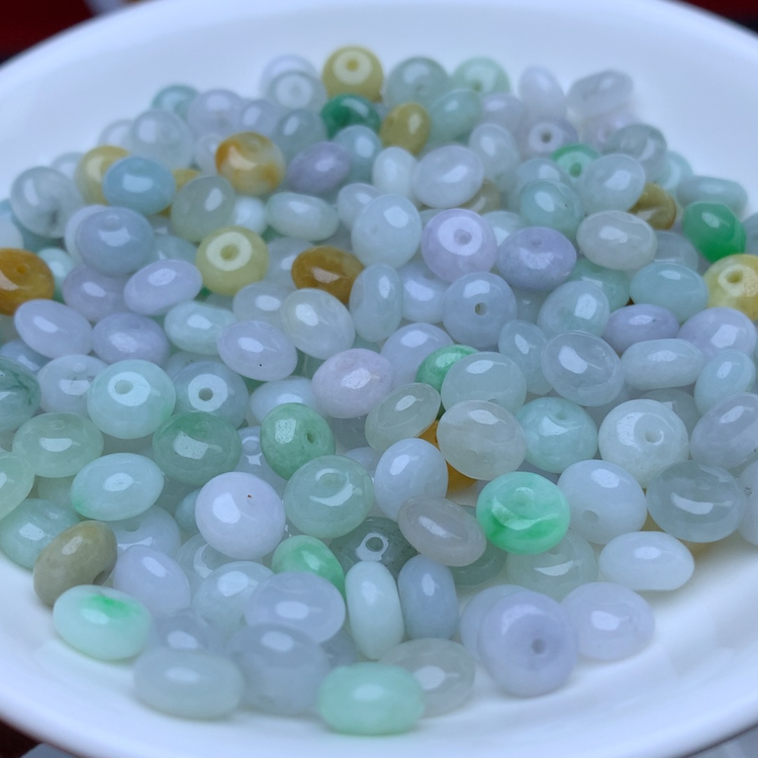 【闪购商品】翡翠手链未镶嵌卡4.3乘7.2冰鼓珠40个