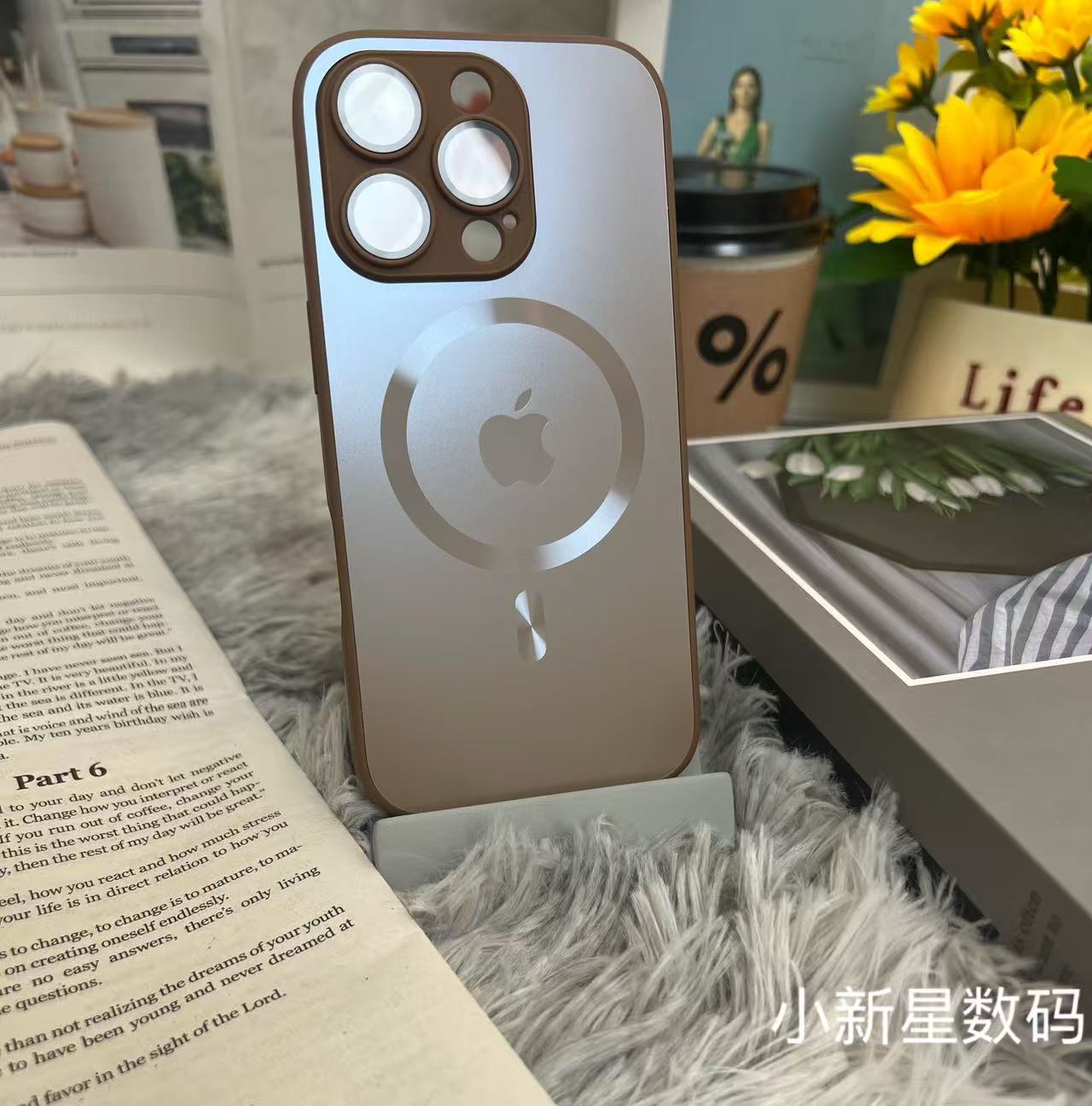 适用于苹果11-16pro max系列磁吸带镜头膜AG磨砂手机壳防摔