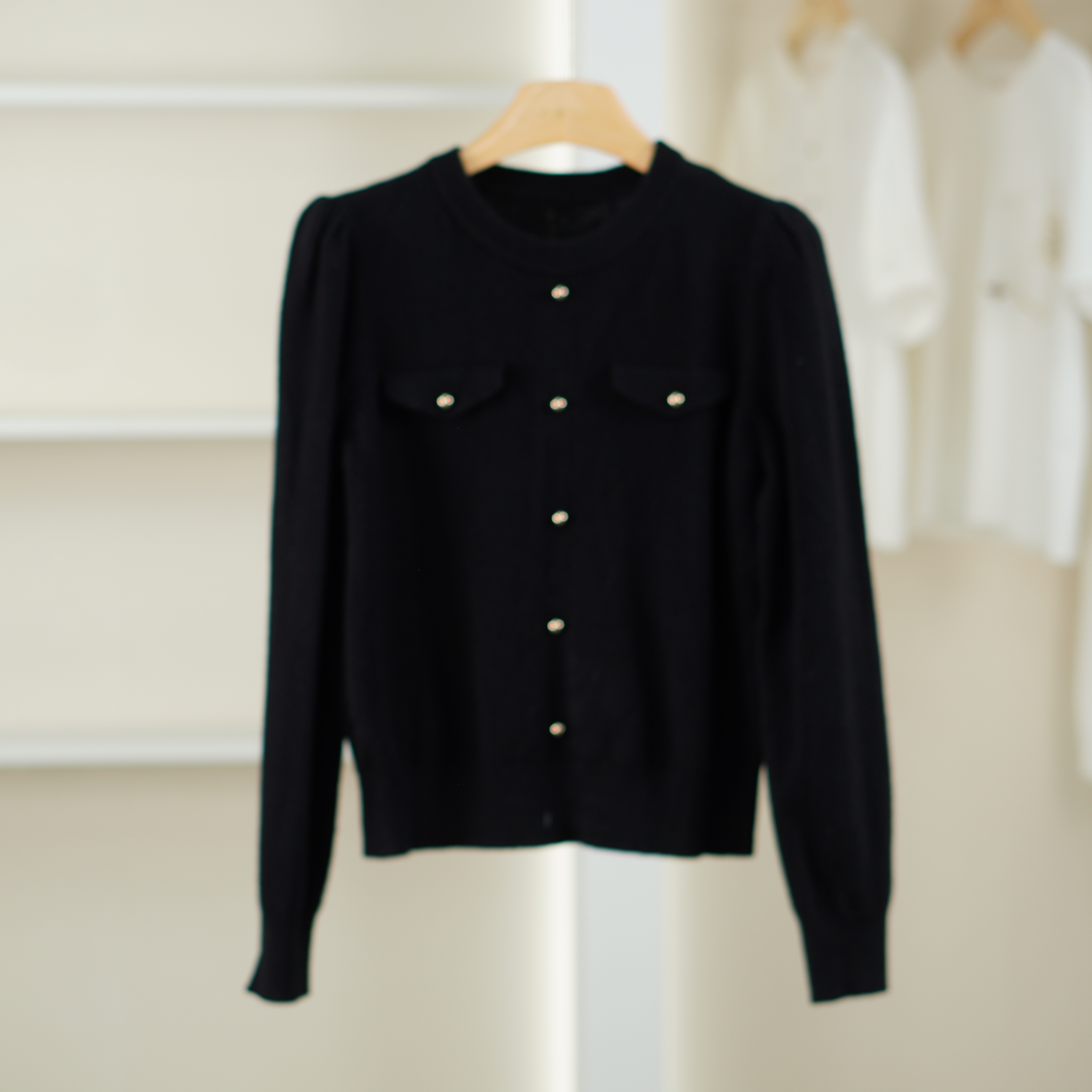 麦迪尚品【摩F】5101456 春季简约时尚气质针织毛衣开衫品牌女装