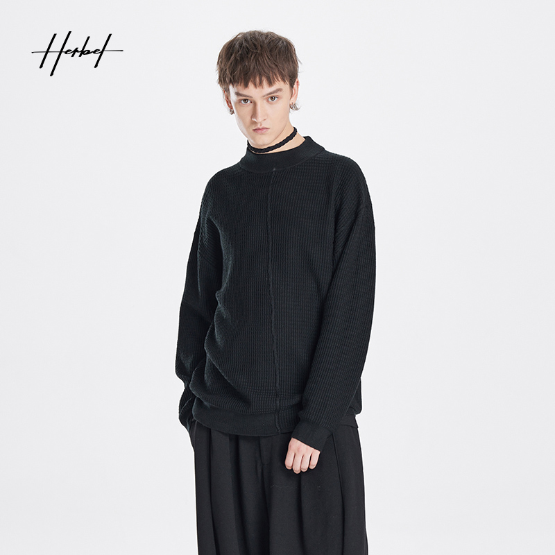 2025早秋穿搭新款黑色时尚针织修身显瘦纯色毛衣内搭