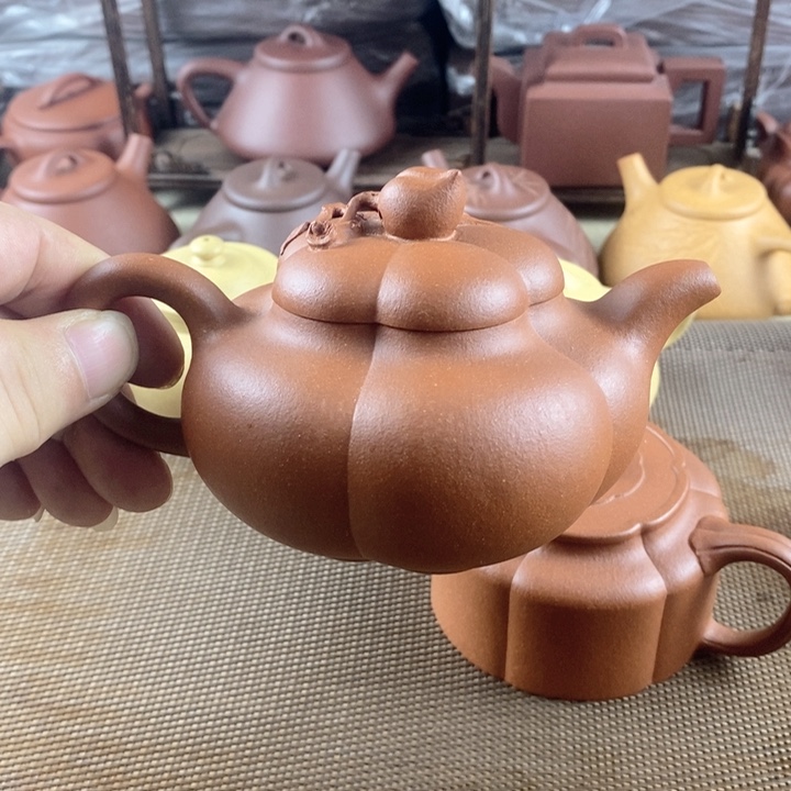 茶壶紫砂宝山满砂红降坡