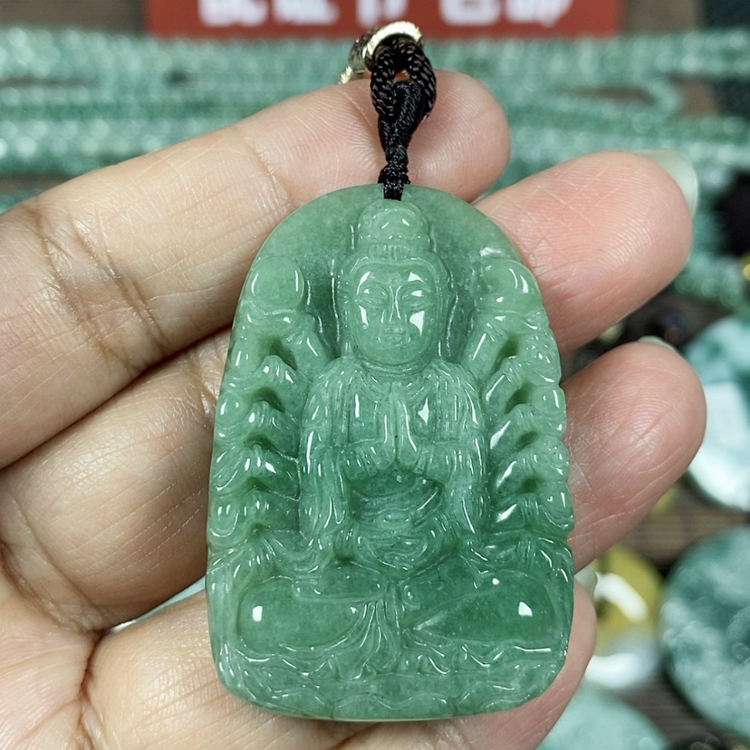 【闪购商品】翡翠颈饰未镶嵌玉吊坠翡翠玉千手观音