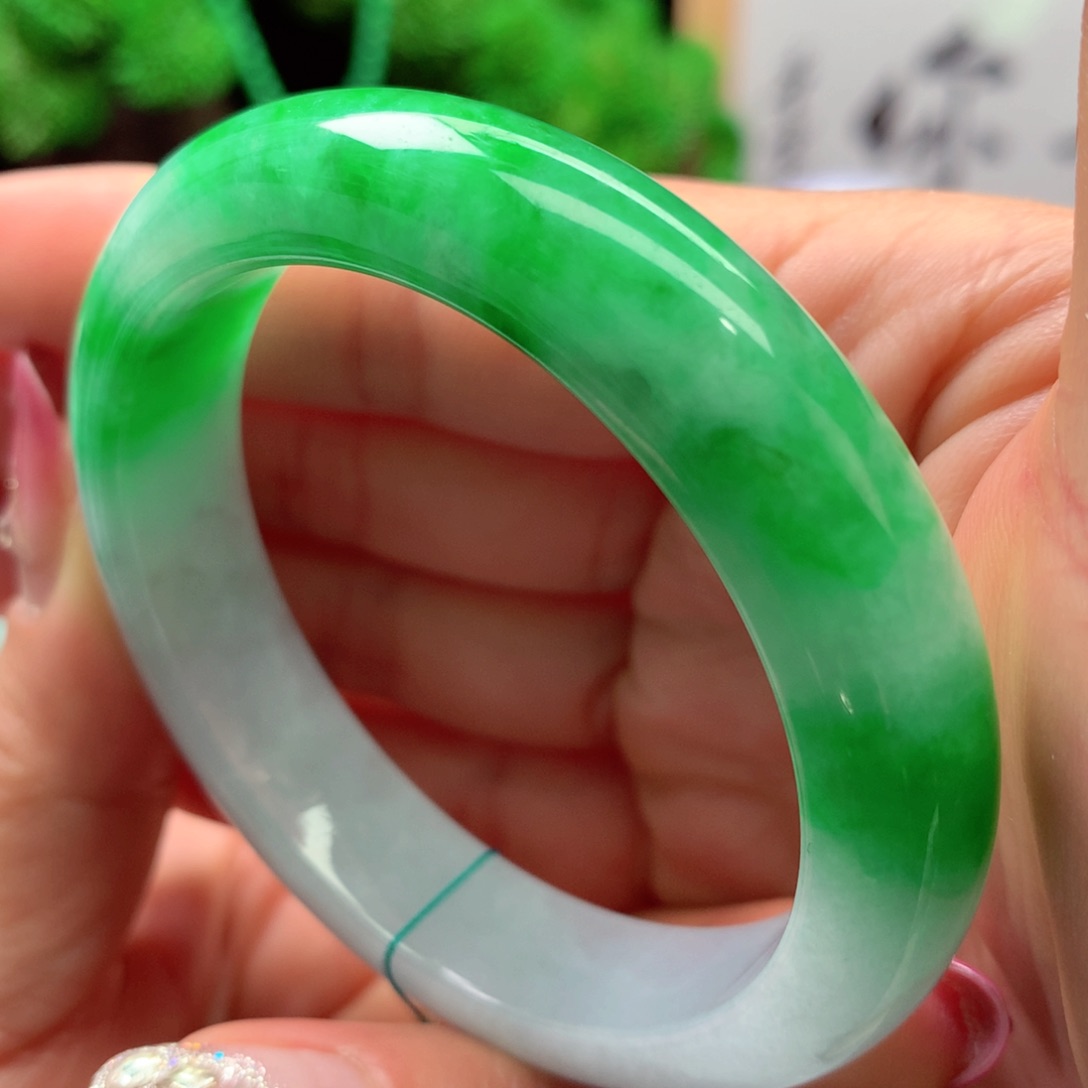 未镶嵌手镯翡翠缅甸52.7圈口