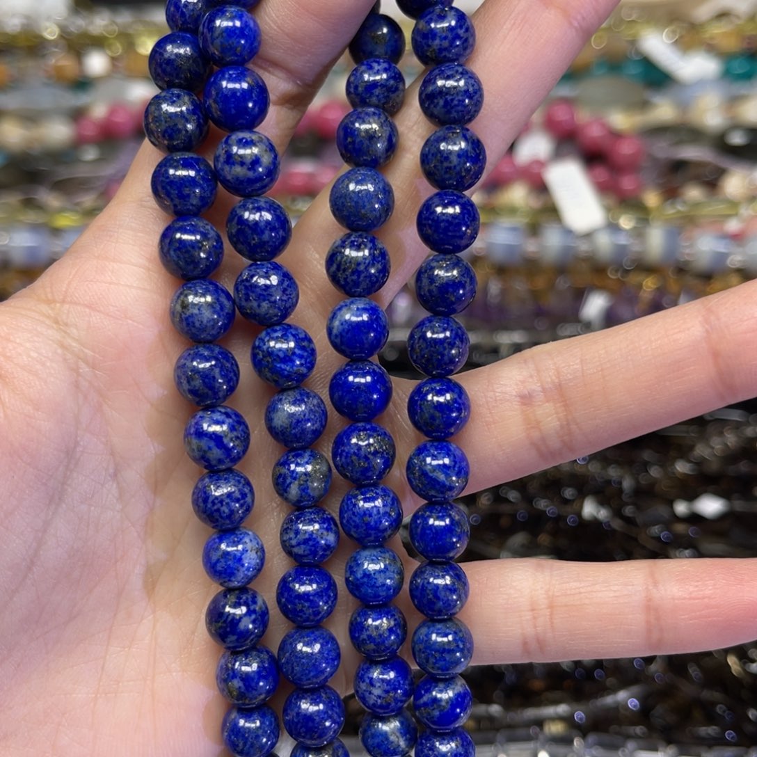 玛瑙/玉髓散珠天然青金卡8.5长条38厘米