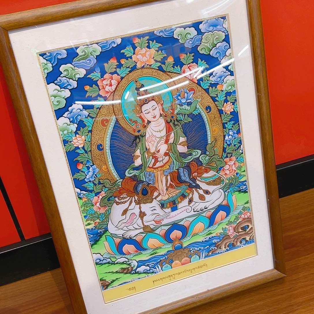 吊坠高僧手绘普贤菩萨