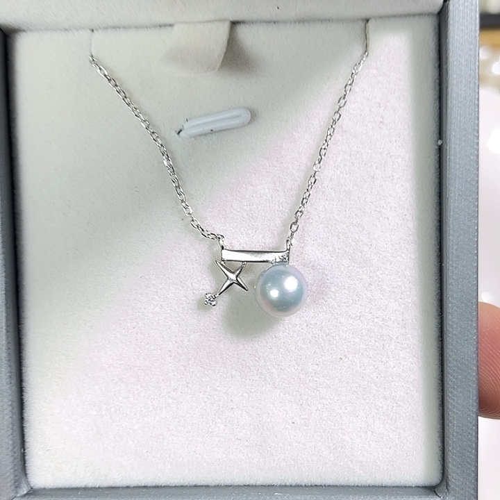 海水珍珠颈饰银S925镶嵌