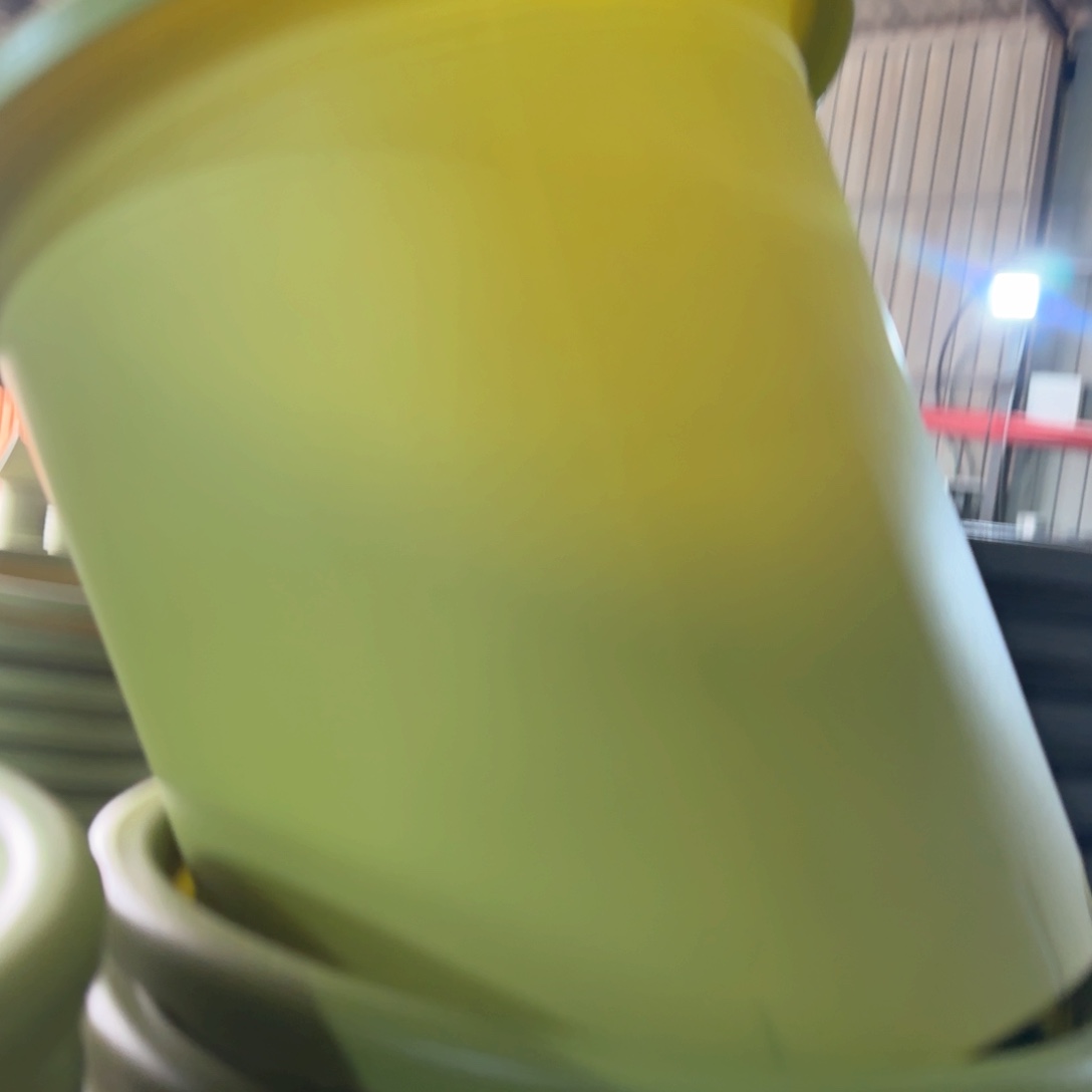 树脂四季盆8#带拖果绿微瑕3