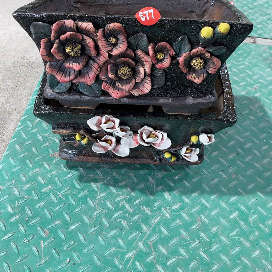 ^***笑微瑕577 号陶然花器手工花盆