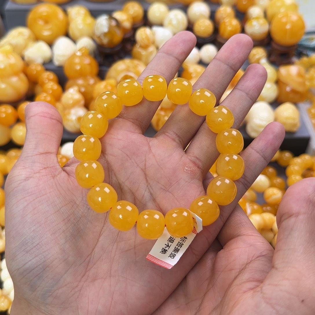 琥珀未镶嵌珠宝奇石14mm同料