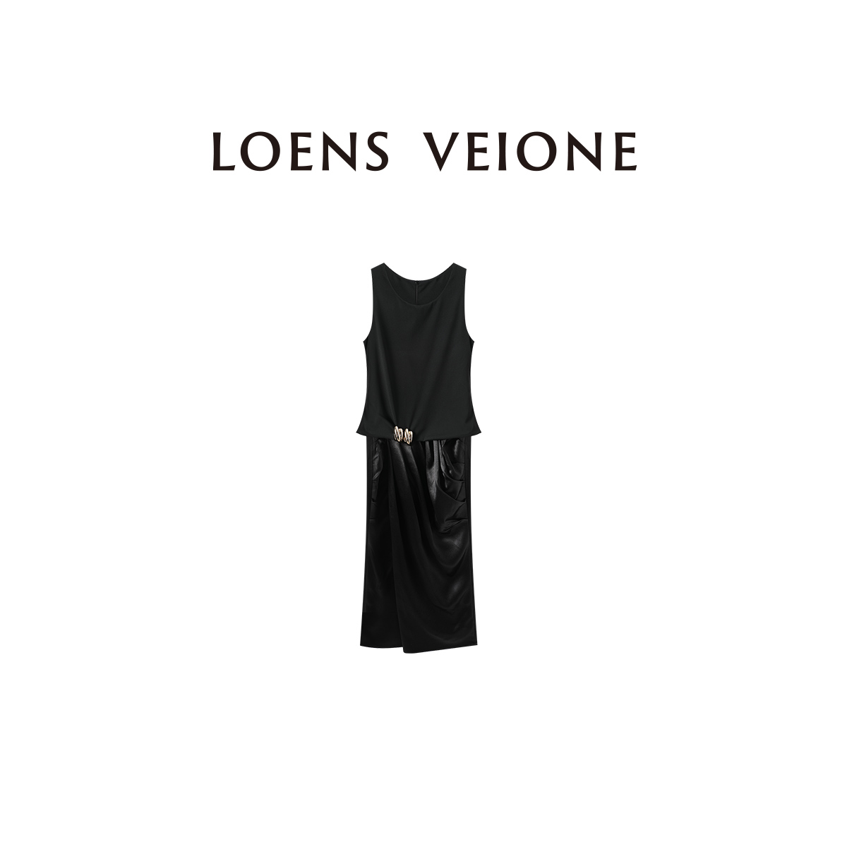 LOENS VEIONE/罗拉【鲲之梦境】拼接时尚设计连衣裙25CVBC0095N