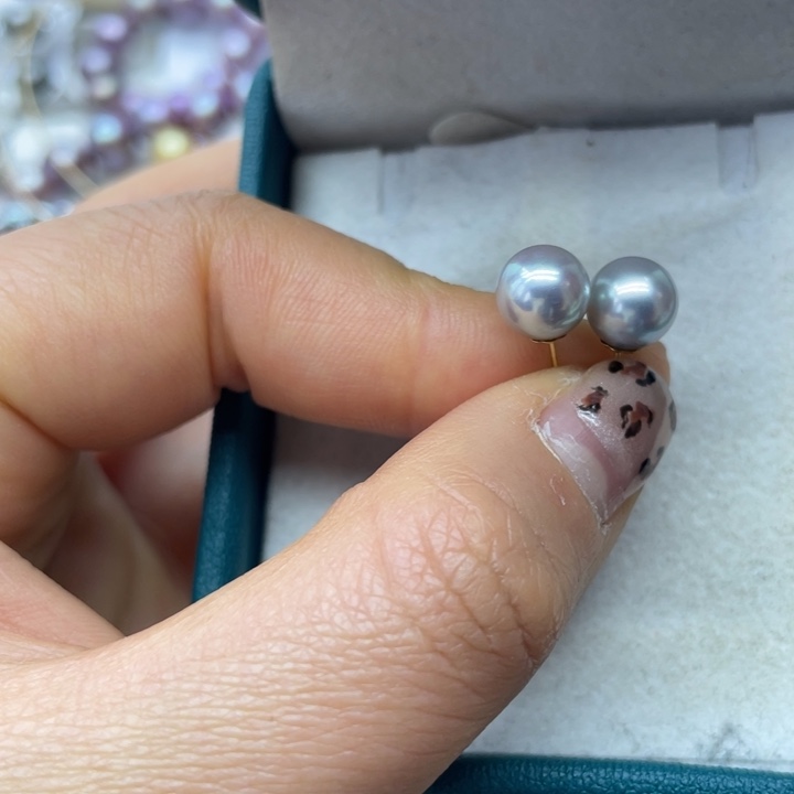 海水珍珠耳饰18K金镶嵌