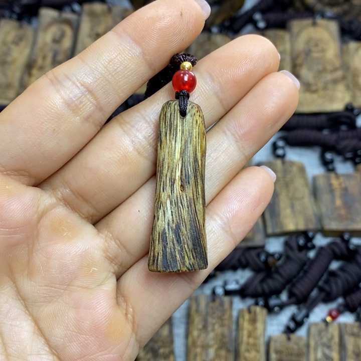 手把件沉香奇楠沉香素牌吊坠