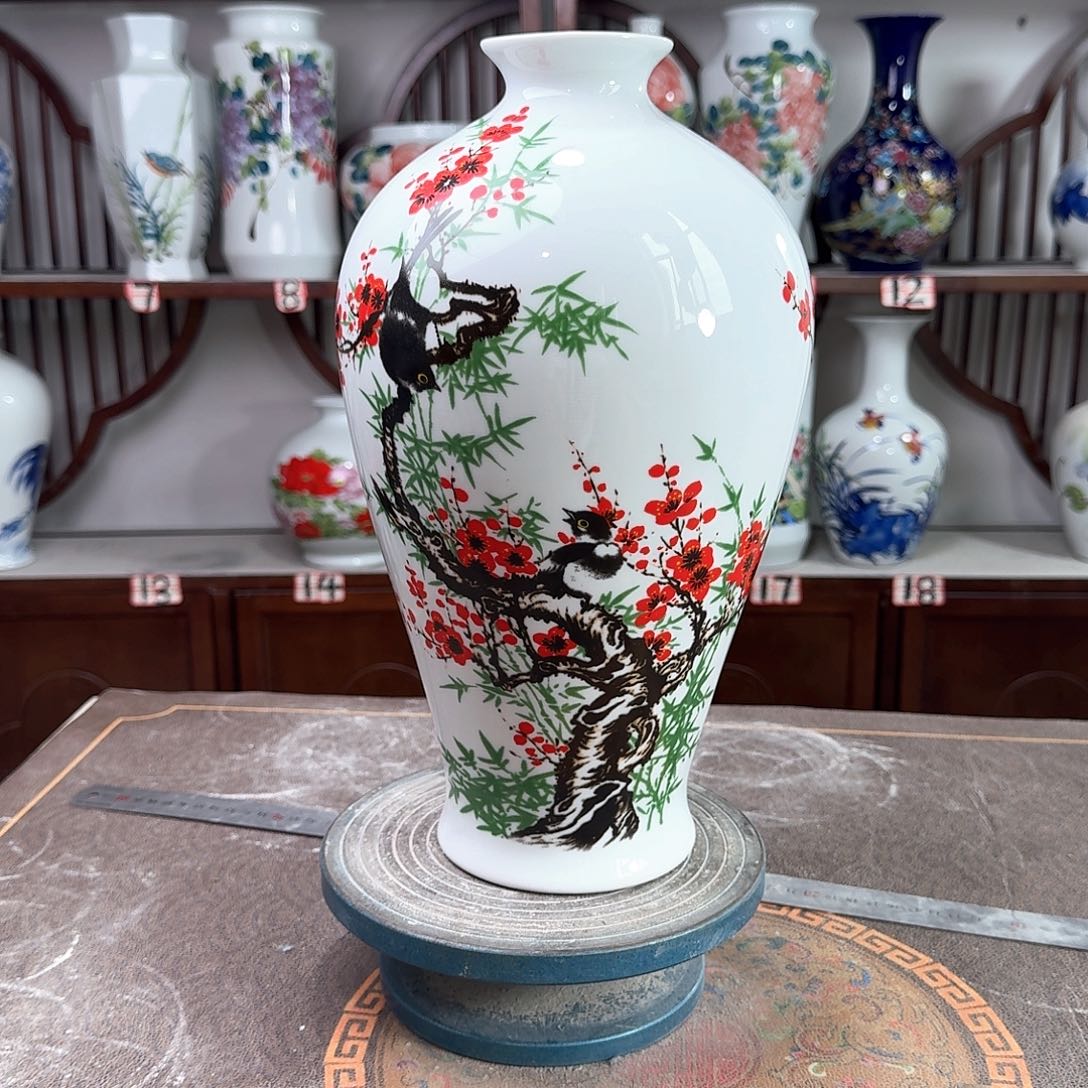 陶摆件景德镇陶瓷梅花