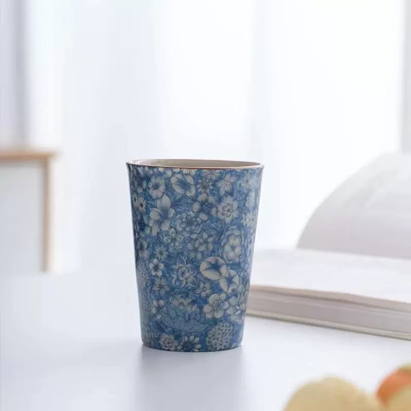 秋香茶具复古陶瓷万花满花可乐杯品茗杯茶杯-3879-0824