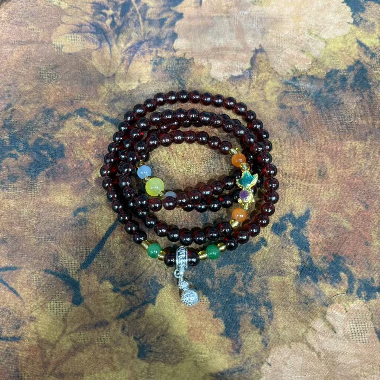 S1442-石榴石6mm多圈手串