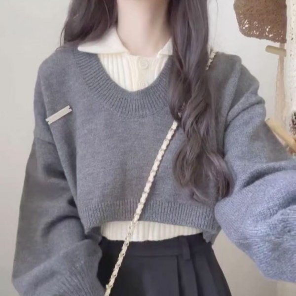 梦梦家 短款卫衣女秋冬