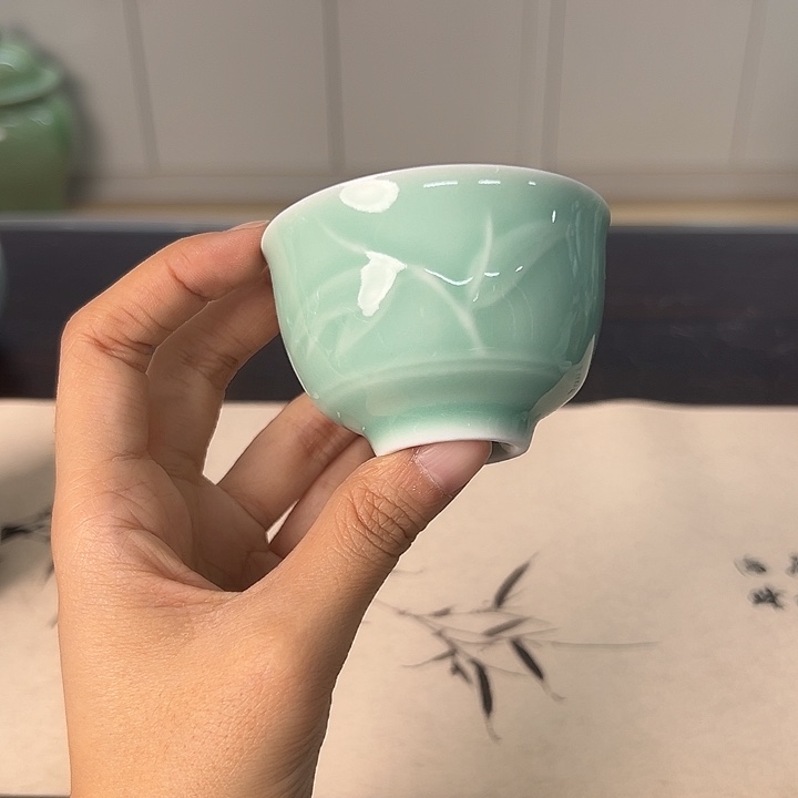 龙泉云间青瓷小米茶器