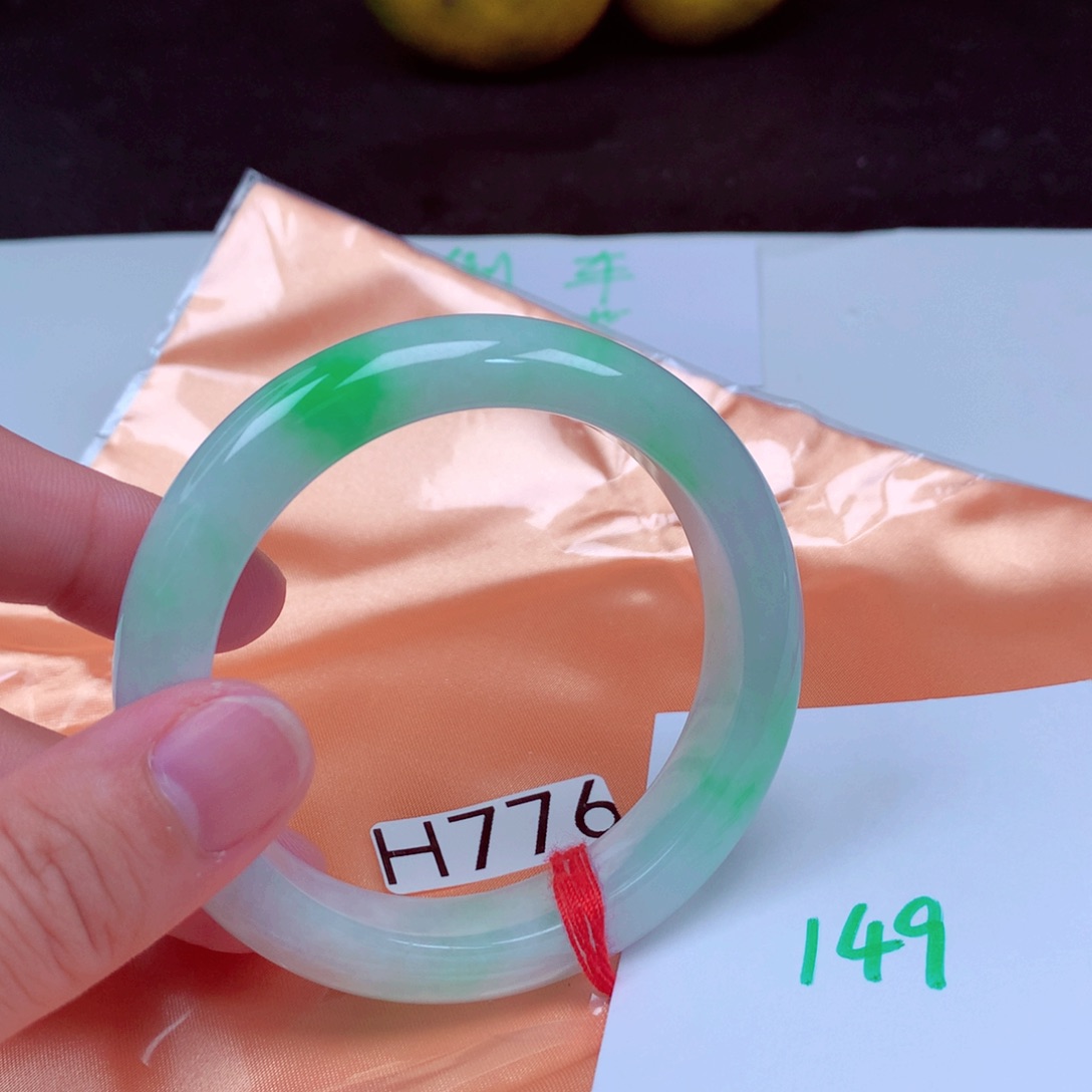 未镶嵌手镯翡翠缅甸天然A货翡翠手镯55.2